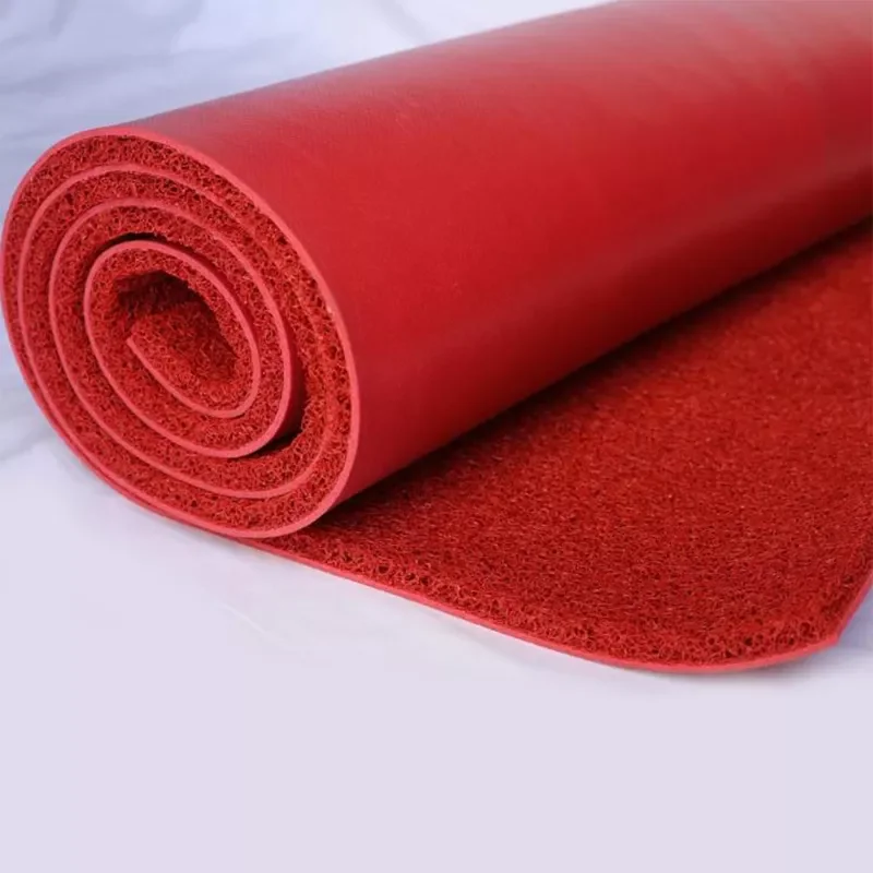 Semi Cycle PVC Coil  Pvc Coil Vinyl Wire Loop Outdoor Floor Mat Roll Carpet Without Backingd Printed Logo Floor Custom