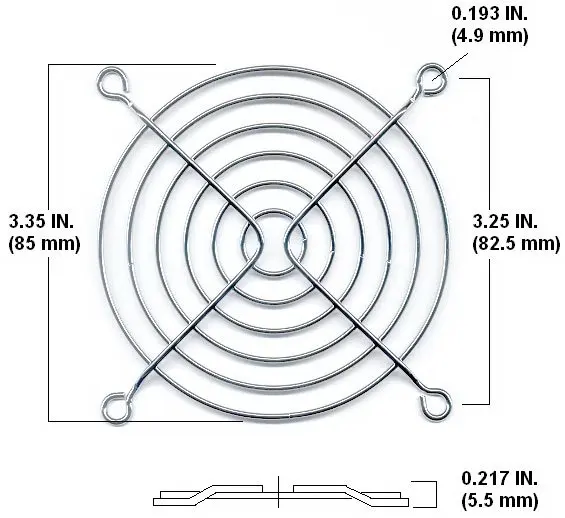 Custom Metal Fan Guard And Fan Grill PC Grille Ventilation Fan Cover
