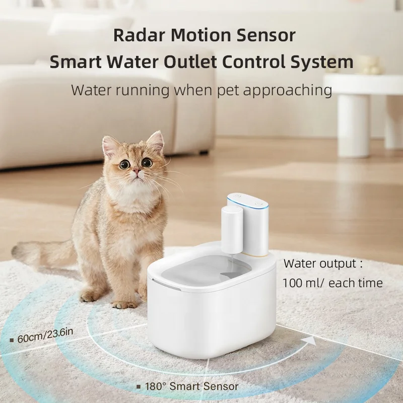 OEM App Control WiFi Automatic Cat Water Fountain Battery Operated Smart Dog Water Dispenser Wireless Pet Water Fountain For Cat
