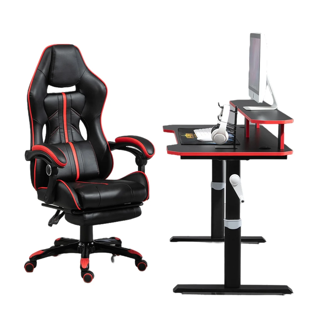 
Factory Wholesale Standing Electric Adjustable Height Leg Gaming Table 