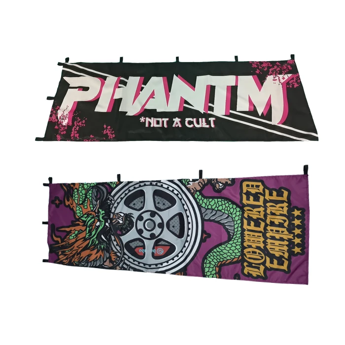 Promotion Advertising Sublimation Nobori Pole Kit 100% Polyester Car Race Show Mini Commerce Custom Outdoor Nabori Nobori Flag