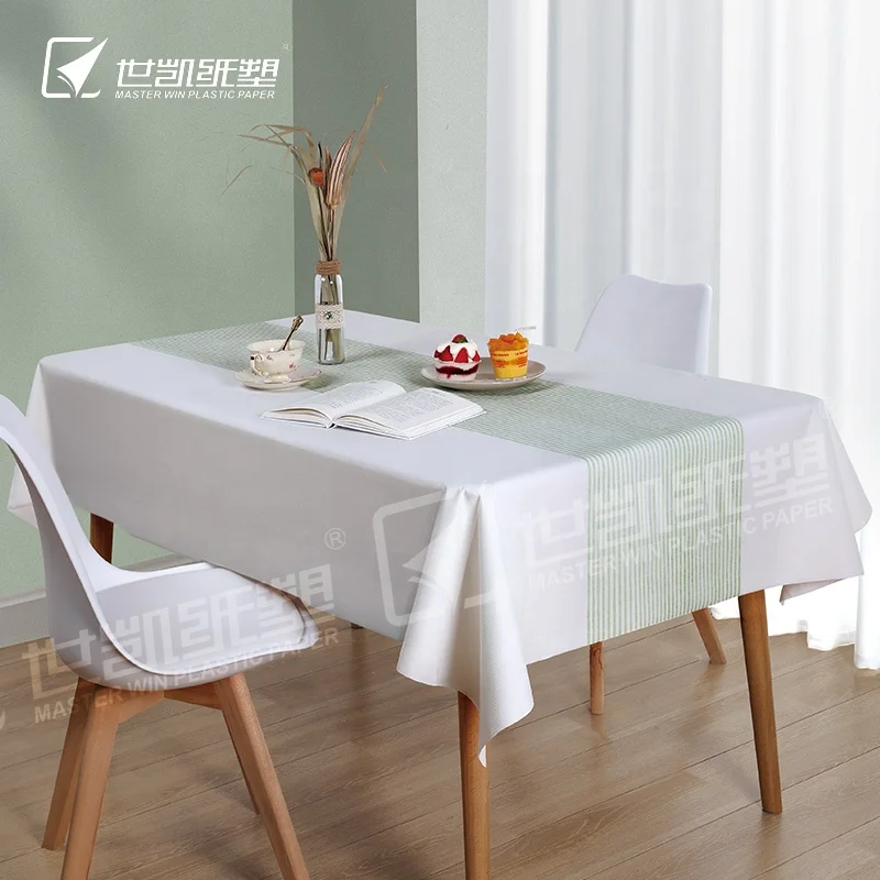 Biodegradable White Products Disposable Table Cover Economical Plain Dyed High Quality Tablecloth
