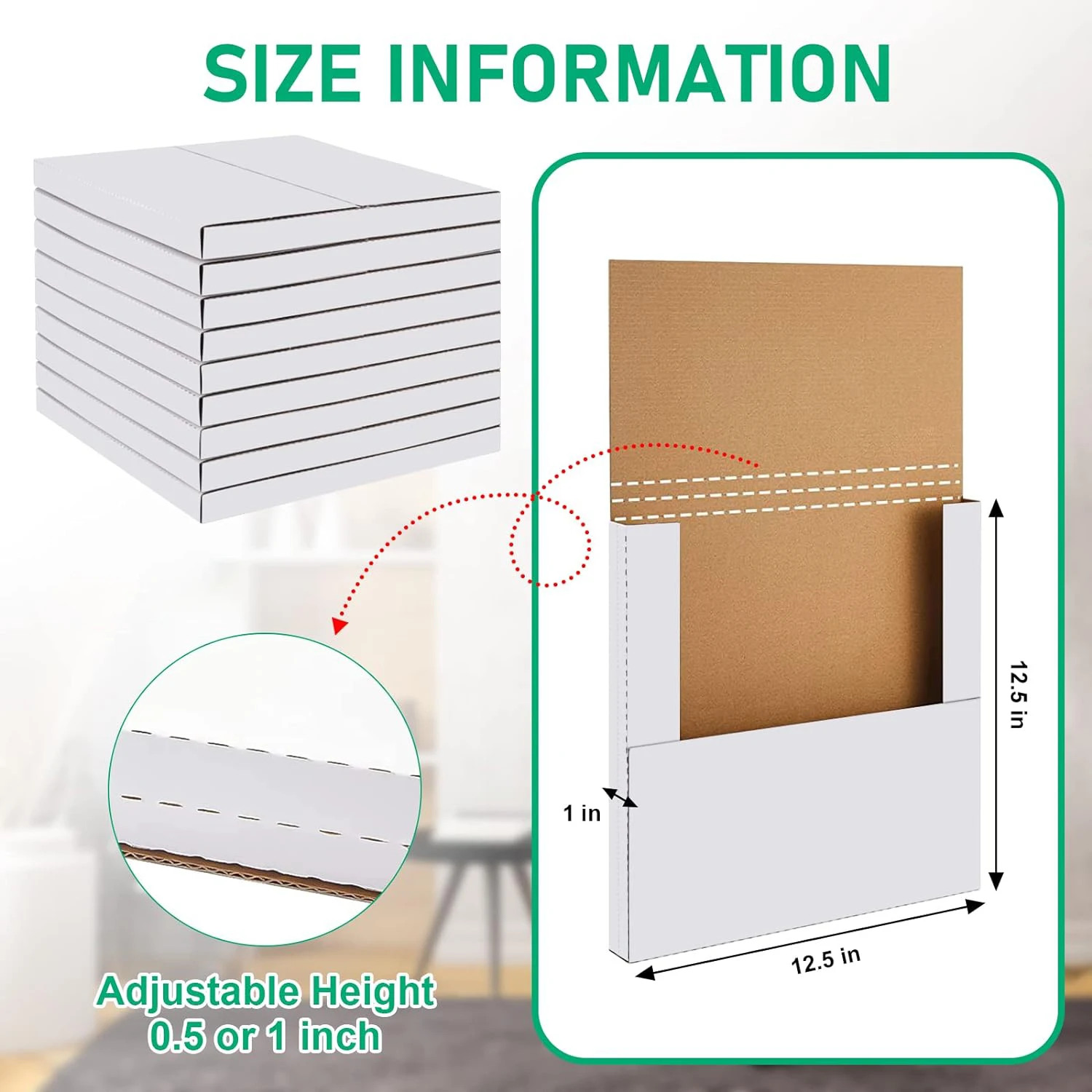 Thickened corrugated cardboard for better protection merch box for vinyl record vinyl lp record box mailer pack cardboard