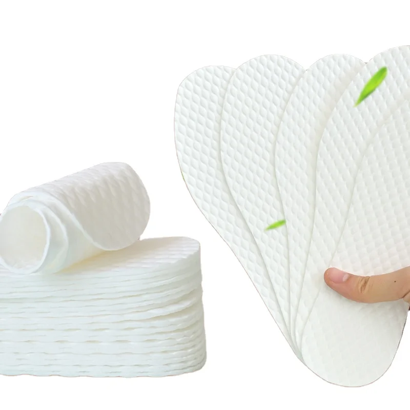 Wholesale Disposable Breathable Insoles Comfortable Wood Pulp Absorbing Sweat Shoe Insert Pads Wood Pulp