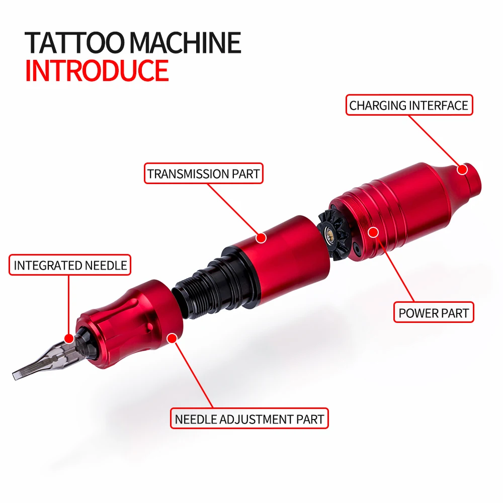 Popular Product Tattoo Pen Rotaryt Machine Full Kit Professional Tattoo Pen Set Power Supply New Tattoo Kit