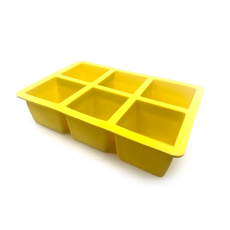Low price OEM ODM portable grenade shape silicone square ice cube maker ice cube mold tray