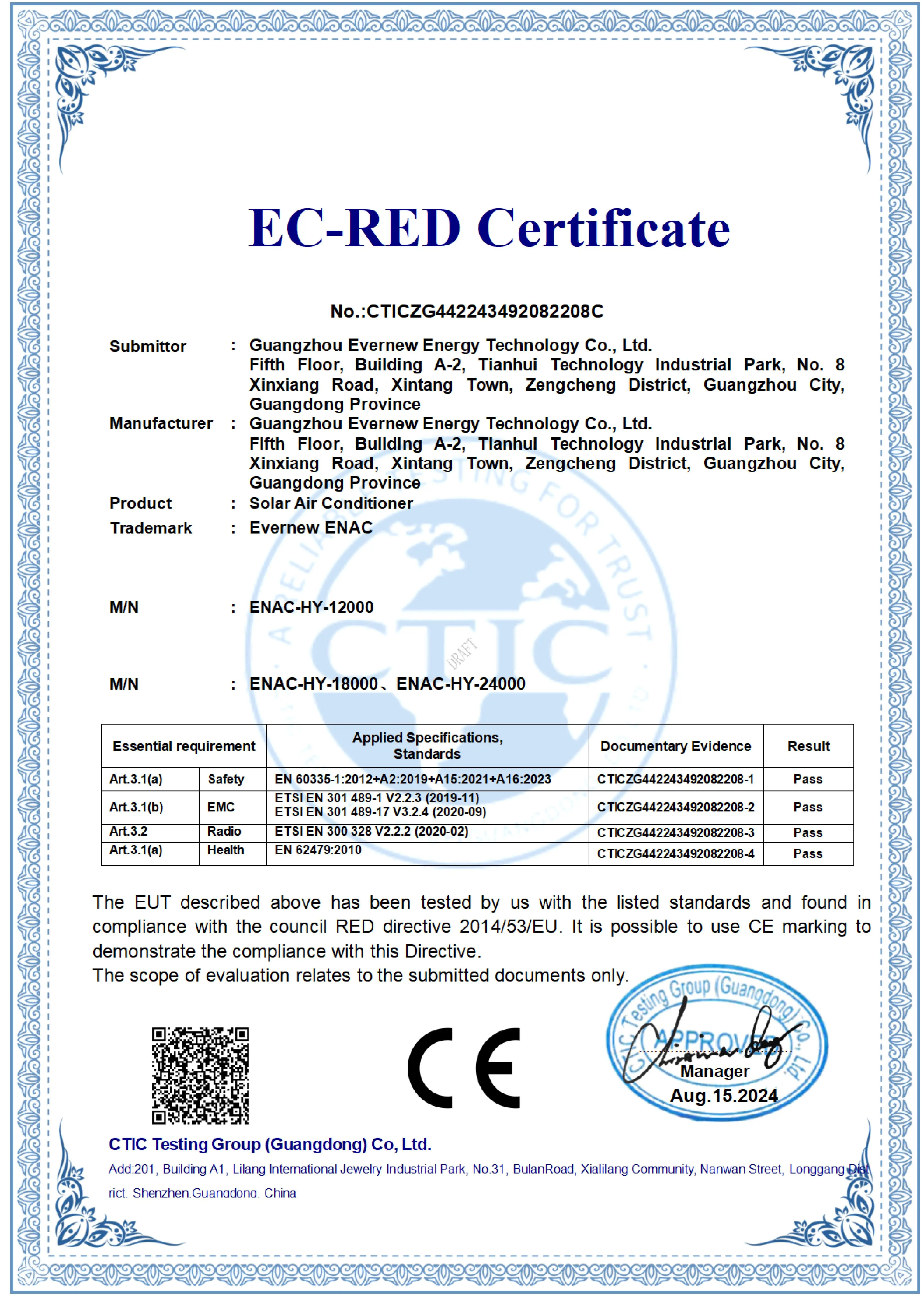 Best Evernew Solar Air Conditioner Solar Powered Air Conditioner 12000BTU 18000BTU 24000BTU 1.5HP 2HP 3HP Hybrid Power ACDC