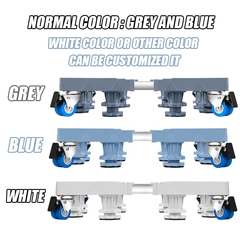 8 feet 4 locking wheels washing machine base with wheels