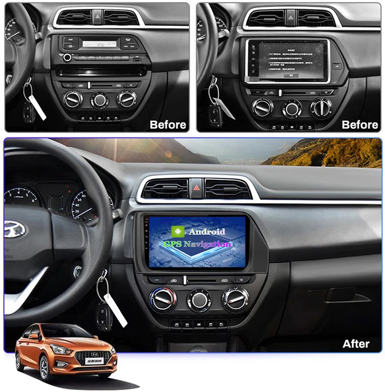 2 Din Gps Navigation Car Dvd Video Player Stereo Audio Multimedia Android Auto Radio For Hyundai Verna 2017