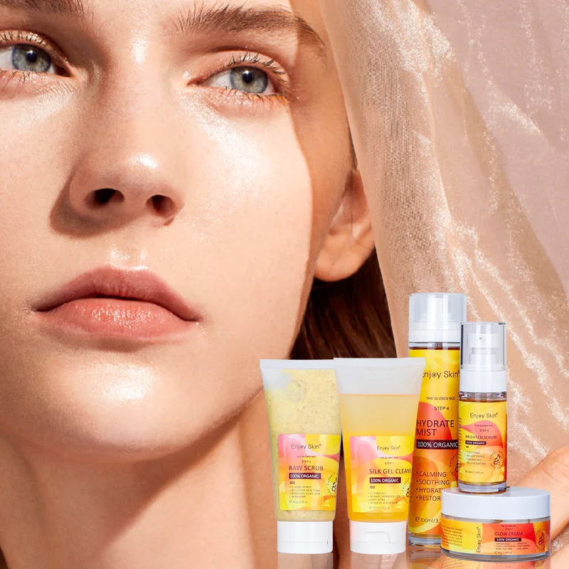 Wholesale Organic Vitamin C Tumeric Serum Whitening Turmeric Fade Dark Spots Skin Care Cream Turmeric Skin Care Set