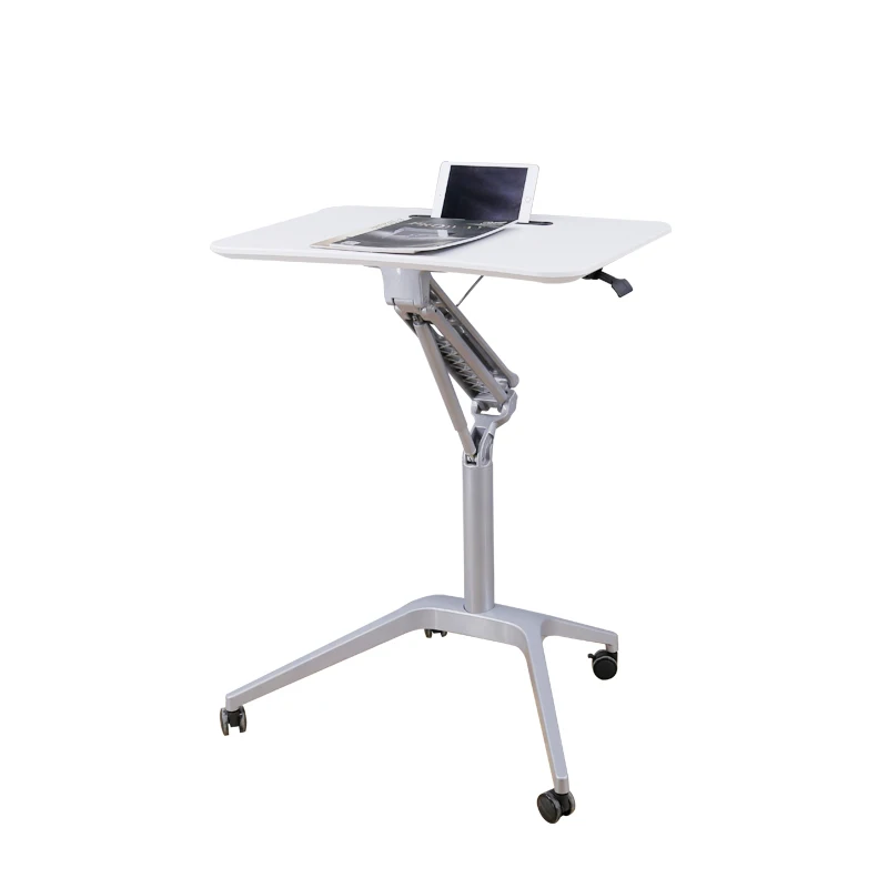 Best Selling Gas Spring Adjustable Sit Stand Laptop Workstation Computer Cart Mobile Standng Desk