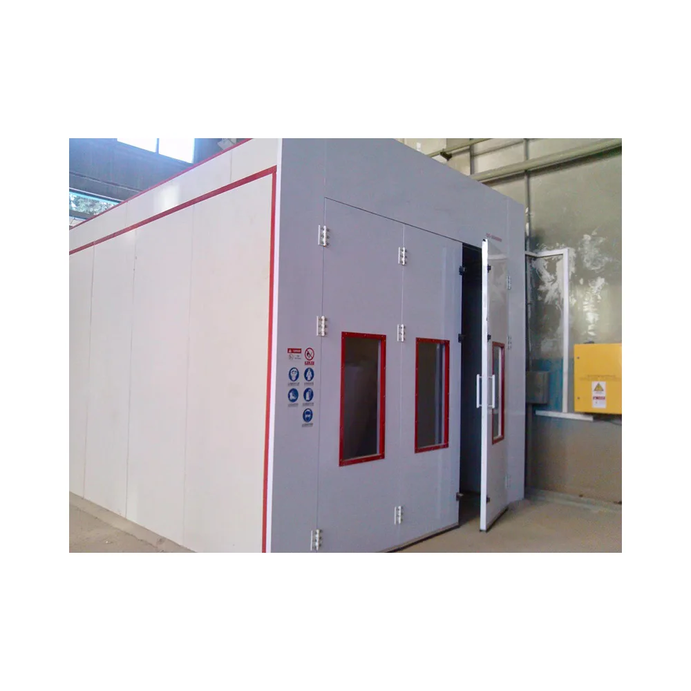 Hot Sale Different Color 15KW Eps Or Rock Wool Wall Panel Diesel Heating Spray Booth For Car Repair for Baking