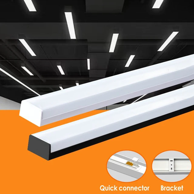 36w 1200mm indoor lighting supermarket library mounted suspension batten office ceiling hanging slim cct led linear light
