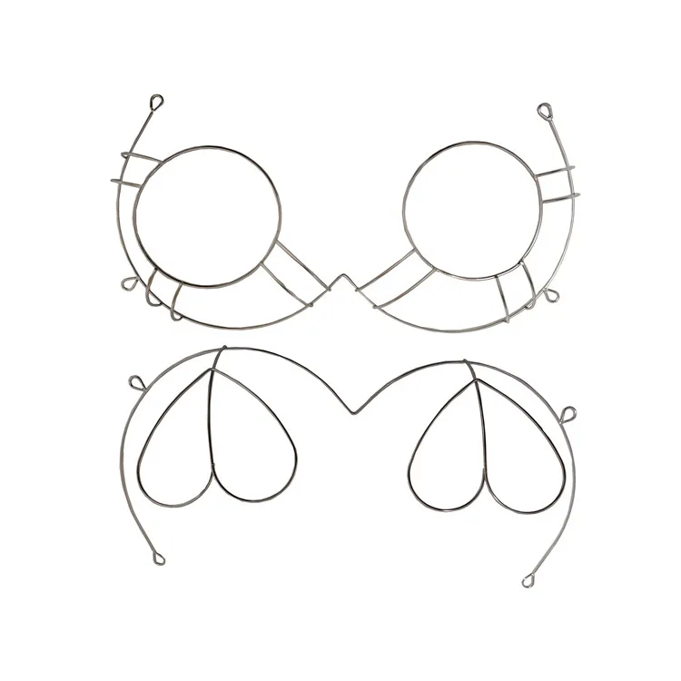 Rhinestone picture frame, new style customized metal SS304 carnival wire bra frame