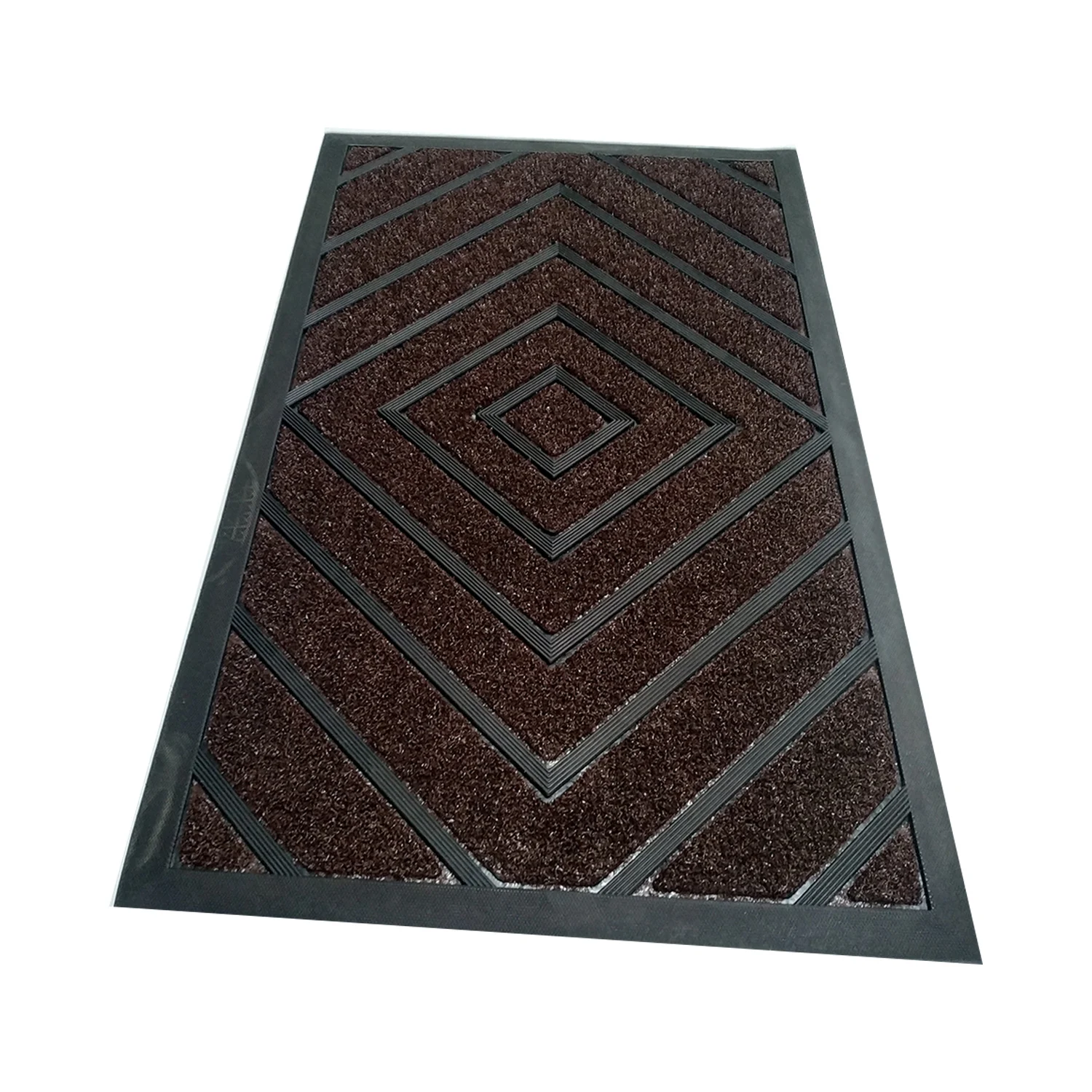 New Design Anti slip Embroidered Pattern Rubber door Mat with grass surface
