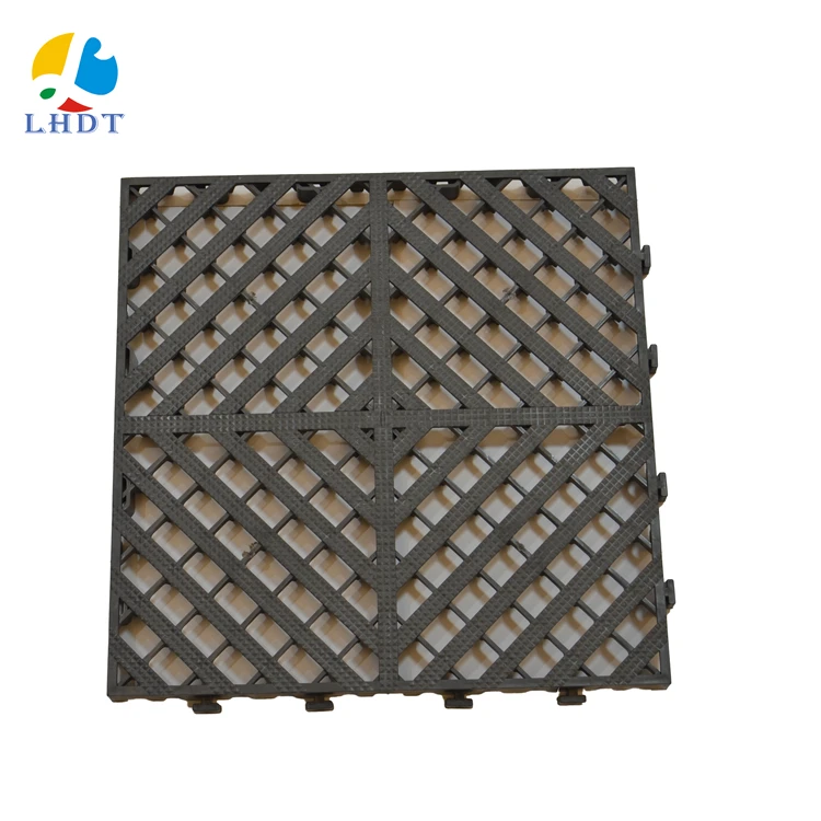 PP 4s Showroom Splice Floor Tile Modular PP Garage Non-Slip Drainage Interlocking Floor Mat 400*400*30