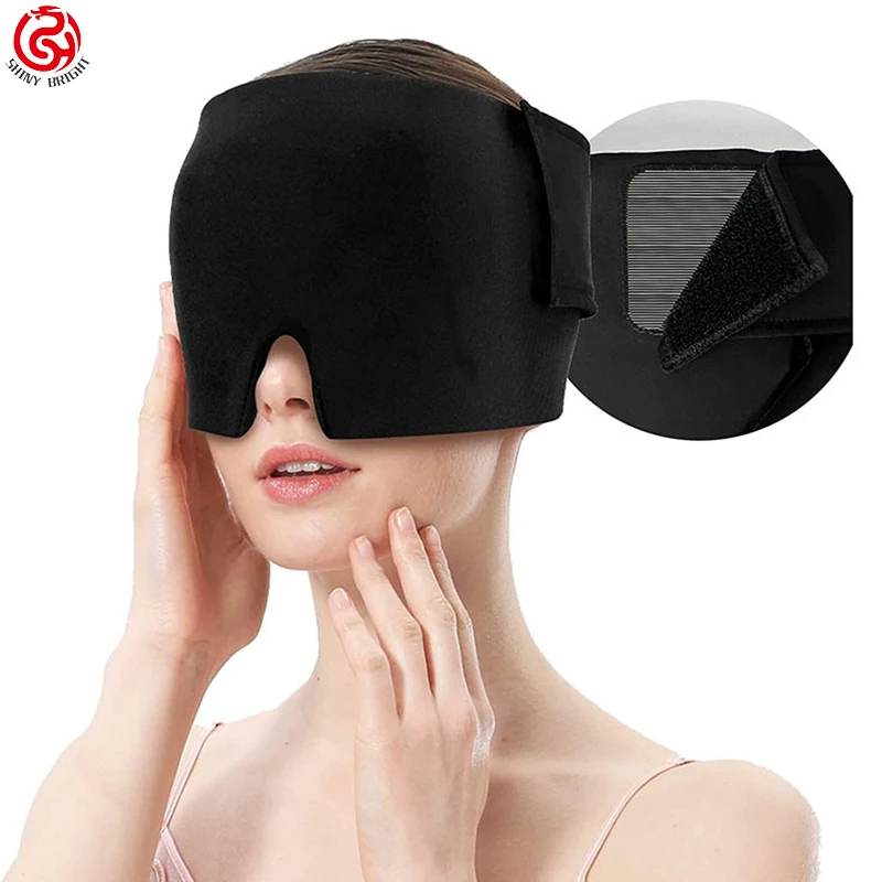 Гель для облегчения головной боли, пакет для обертывания головы от мигрени и мороза, маска для облегчения боли, шапка, шапка