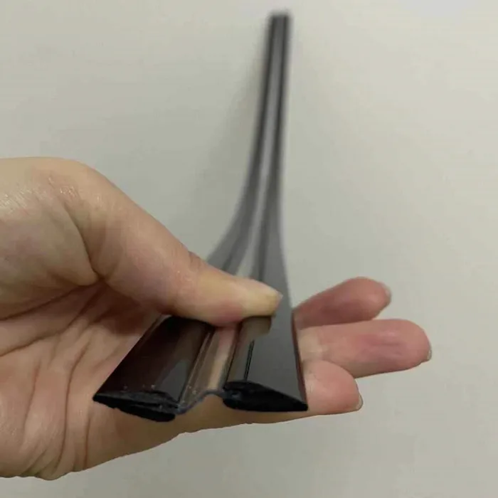 black acrylic flexible hinge 100cm PMMA flex folding hinge acrylic living hinge for furniture door