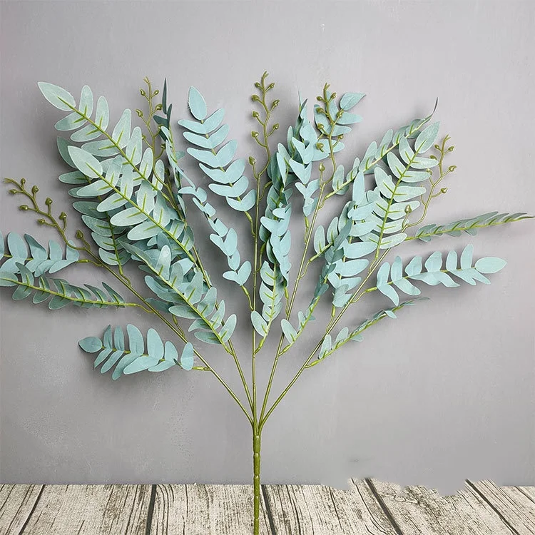 5 forks Artificial wedding flowers simulate locust tree leaves  The plant wall is decorated with flowers