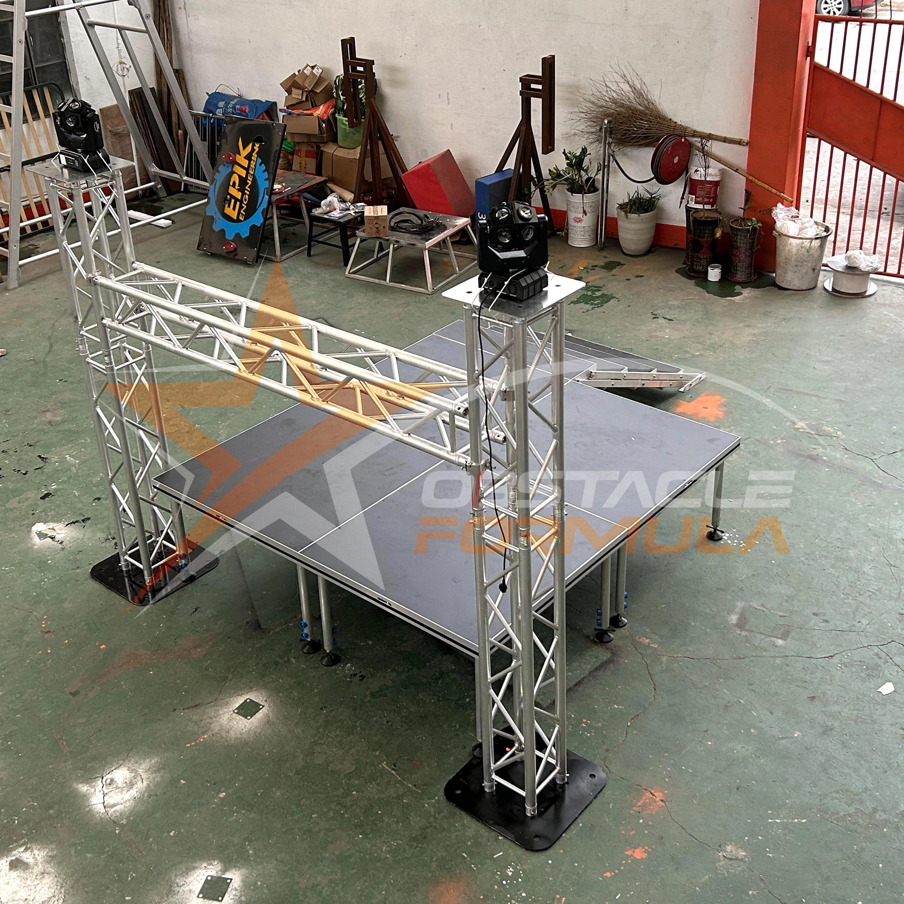 Light Truss For Dj Aluminum Goal Post Spigot Frame Truss Stage Structure System Design
