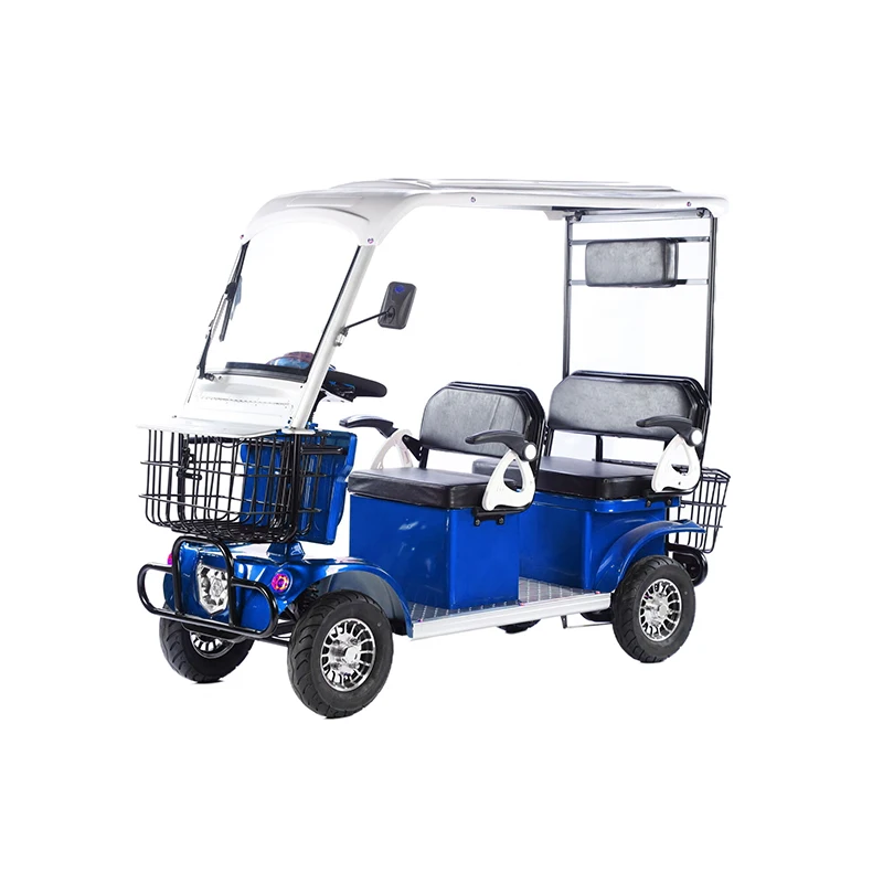 4 Wheels Electric Golf Cart Passenger Sightseeing Seater Ekectric Seats Vehicle And Rack Options Smart People Carts