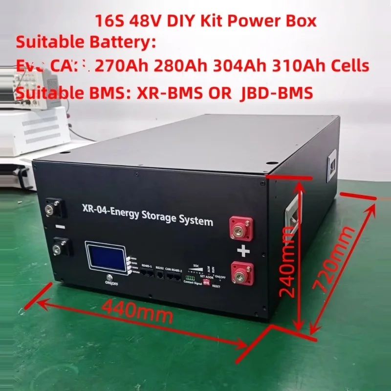 XR04 48V280AH Солнечнаядомашняя батарея для хранения энергии LiFePO4 аккумуляторный блок/корпус комплект «сделай сам» BMS 280AH