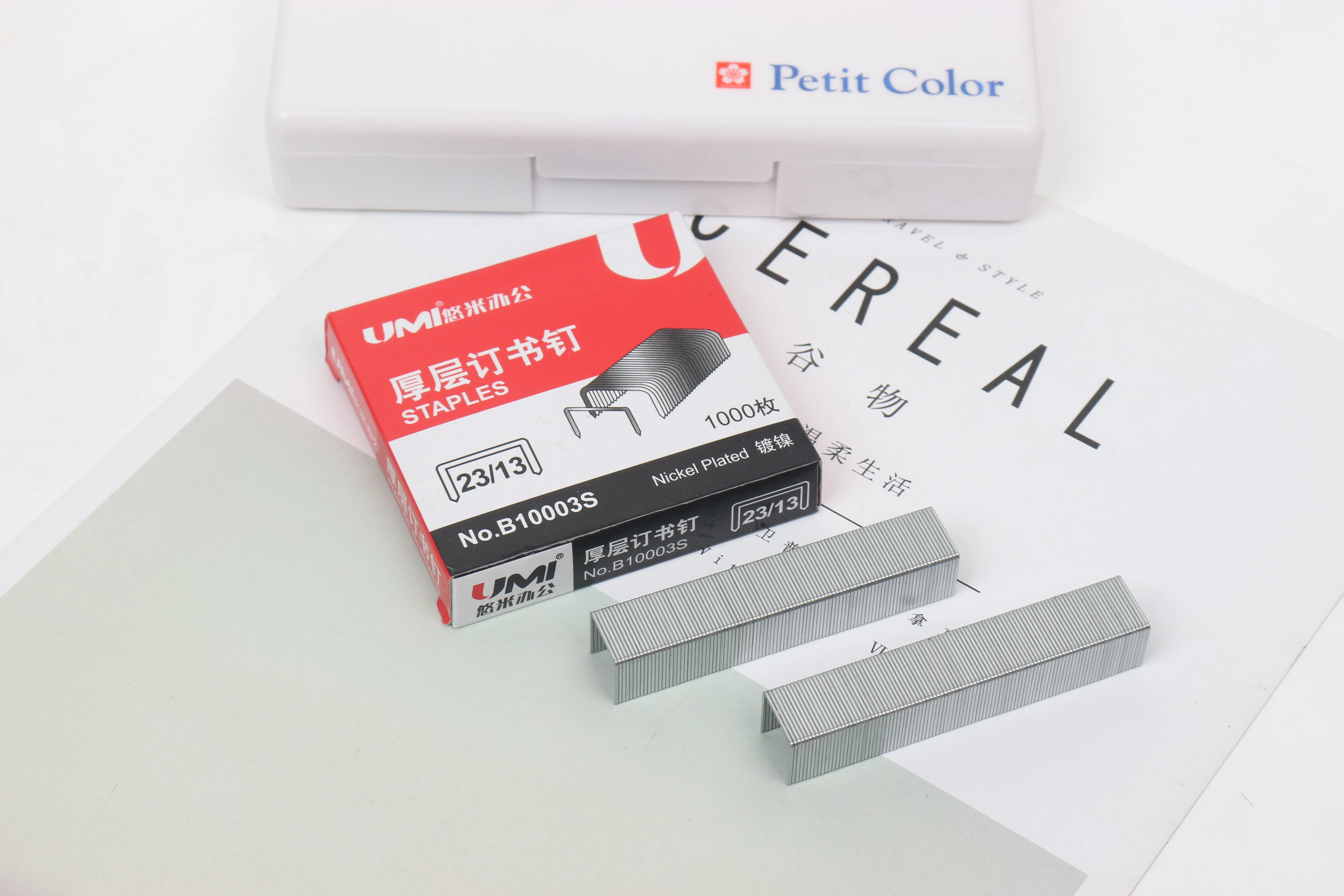 
Office Metal Silver Staple 23/13 1000 pcs per case heavy staples for office home with heavy stapler 