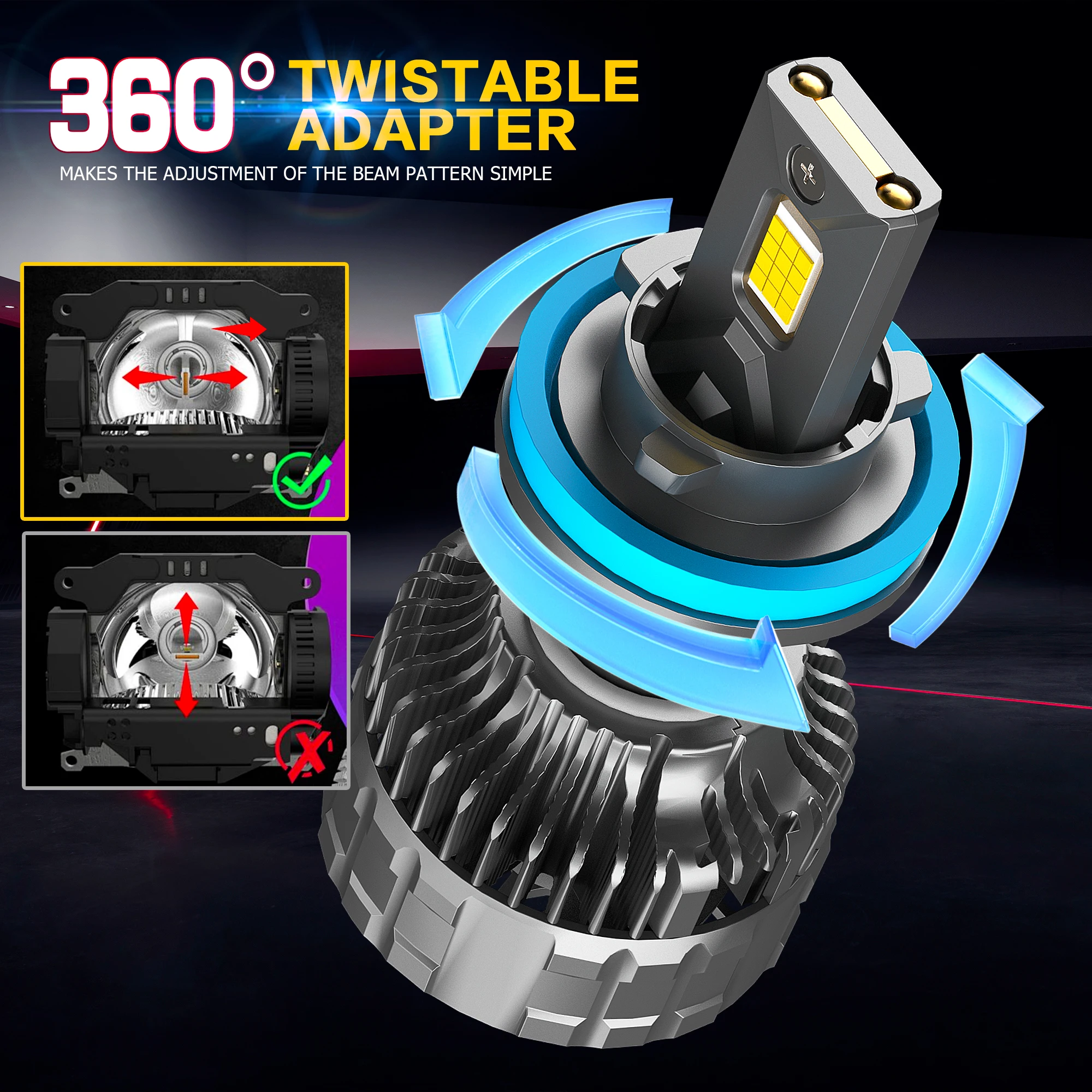 Super bright led light 240W 24000LM 4575 Chip H1 H4 H7 H11 9005 9006 bi-led Canbus no error car led headlight bulb