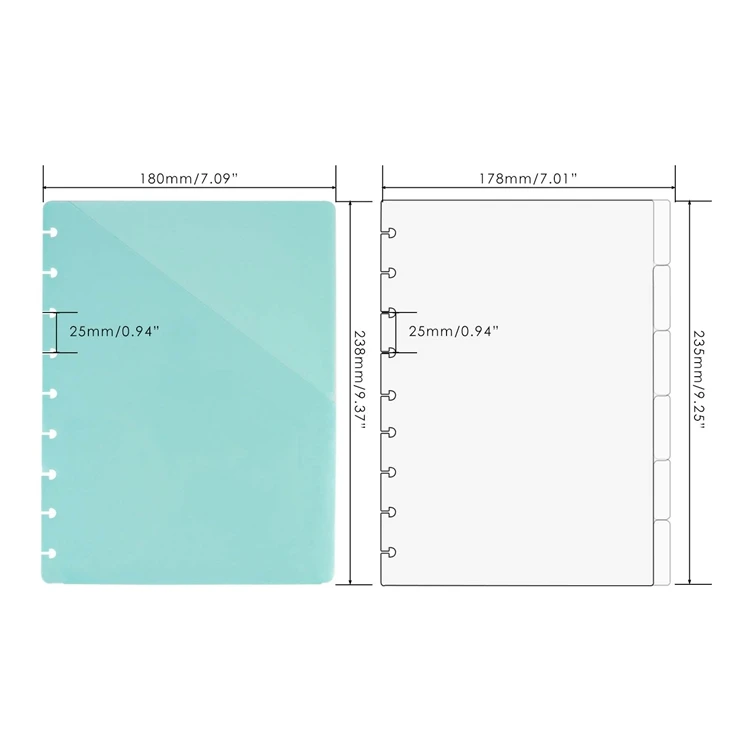 9 Disc Discbound Pocket Cash Envelopes Index Tabs Dividers Folders for Happy Planner Notebook Accessories Office Supplies