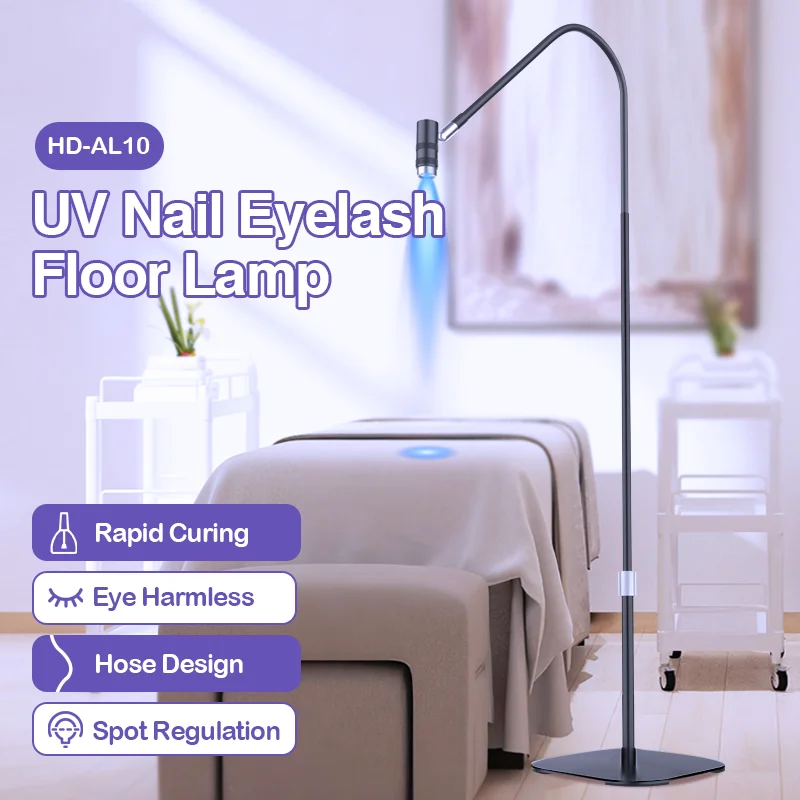 Wholesale Touch Control Power Adjustable Light spot UV Lash Light Professional Salon Floor Led UV Lamp for Nail