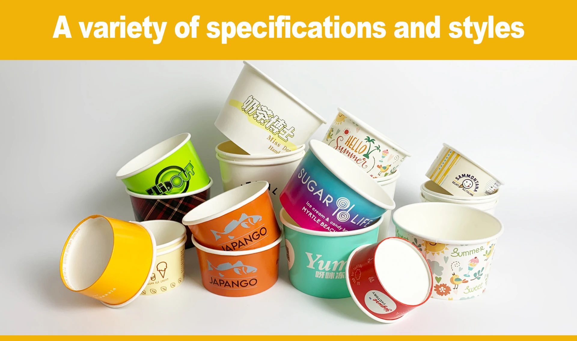 Paper container food grade icecream cups packaging ice cream paper cup