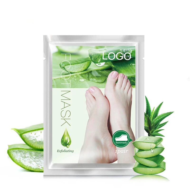 Wholesale Aloe Collagen Foot Peeling Mask Mascarilla Para Pies Skin Care Products Peel Off Footmask Moisturising Feet Peel Mask