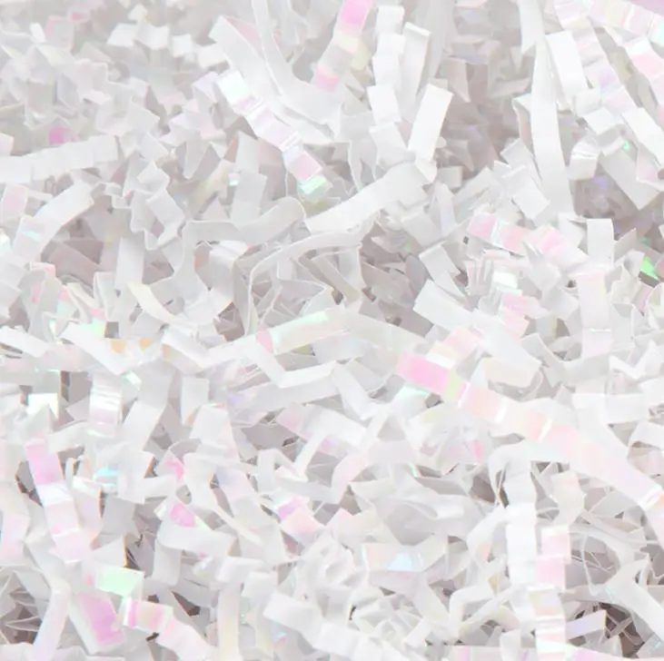 Gold and silver raffia fold paper silk 100g in a bag gift box decoration filling curved wave paper shredded paper fillers