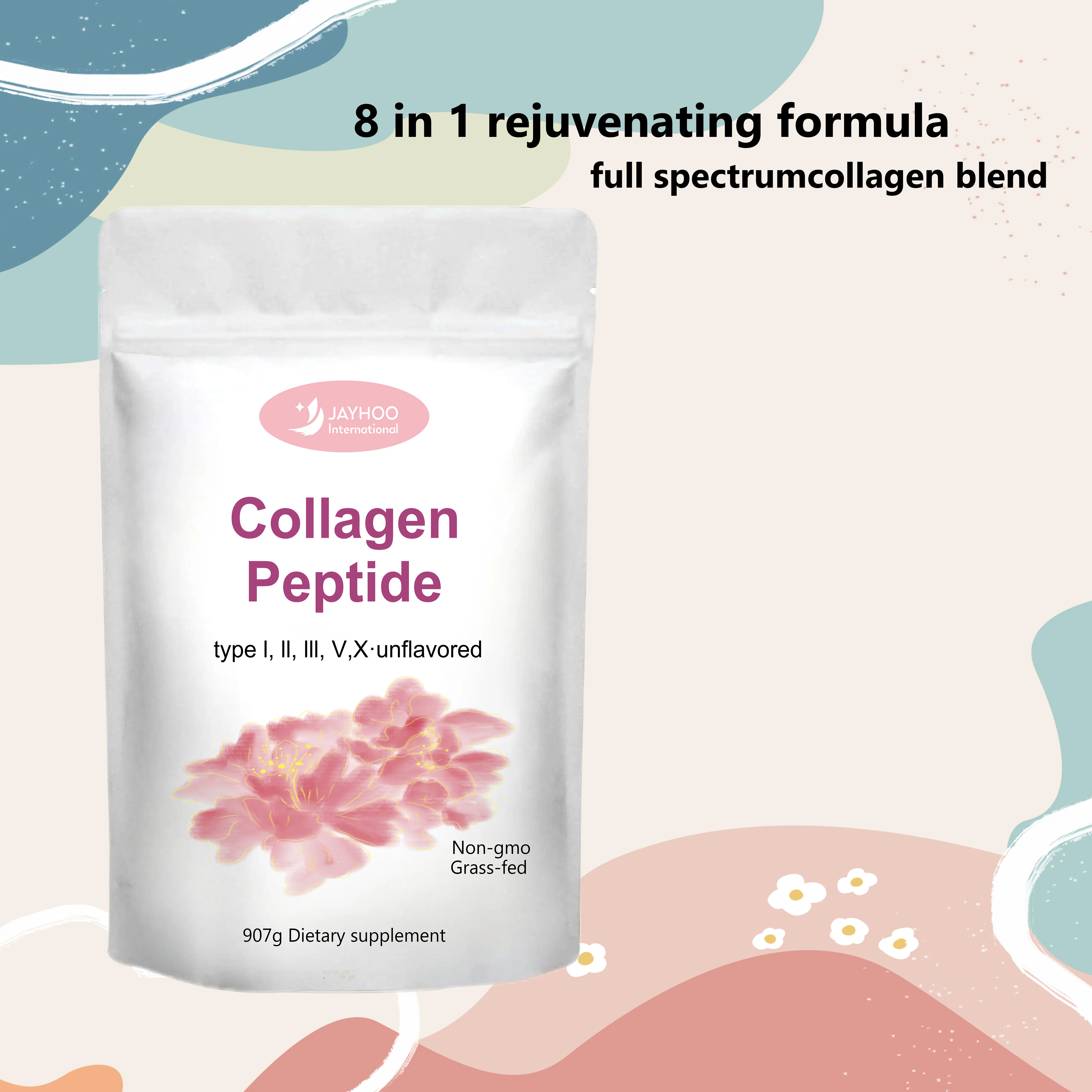 OEM ODM Collagen peptide powder,support hair nail skin and joint health collagen supplement Collagen drink