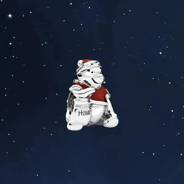 
New 925 Silver Christmas the Pooh Fashion pop charm beads 