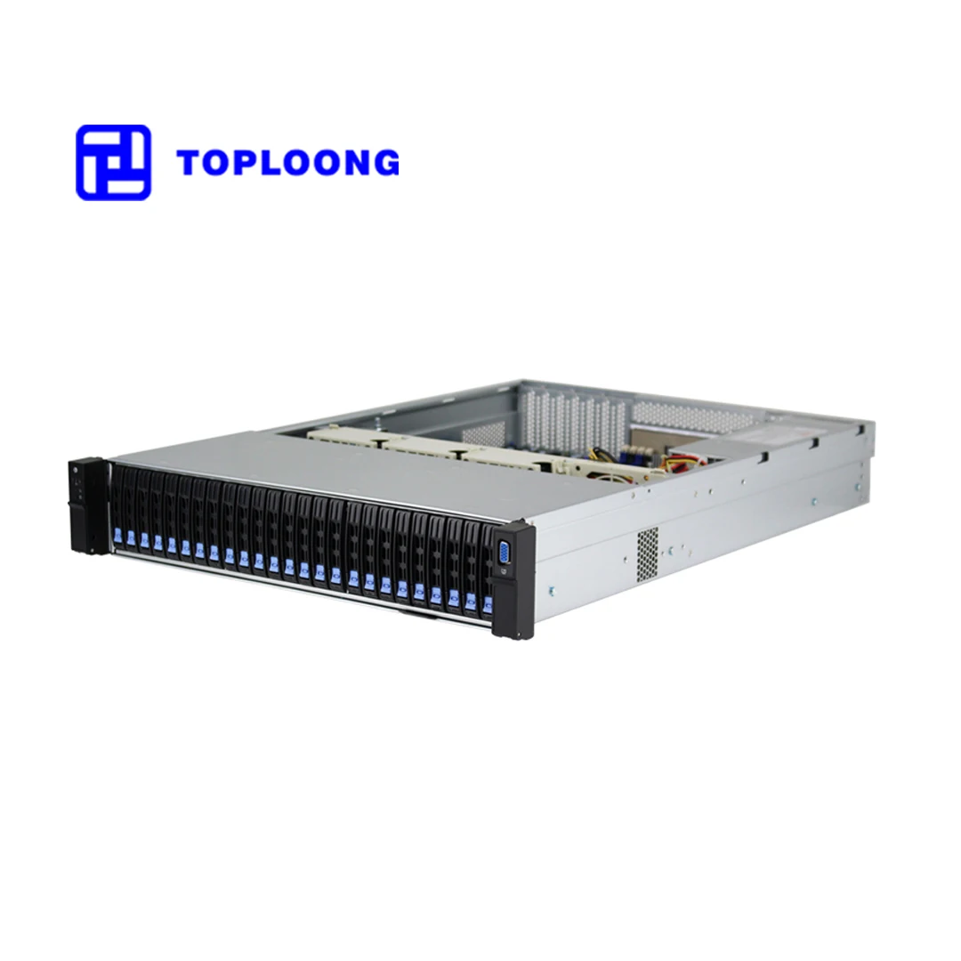 Пользовательские 2u 24 отсека Hot Swap Drive 19-дюймовые стойки для хранения Nas Серверный корпус шасси