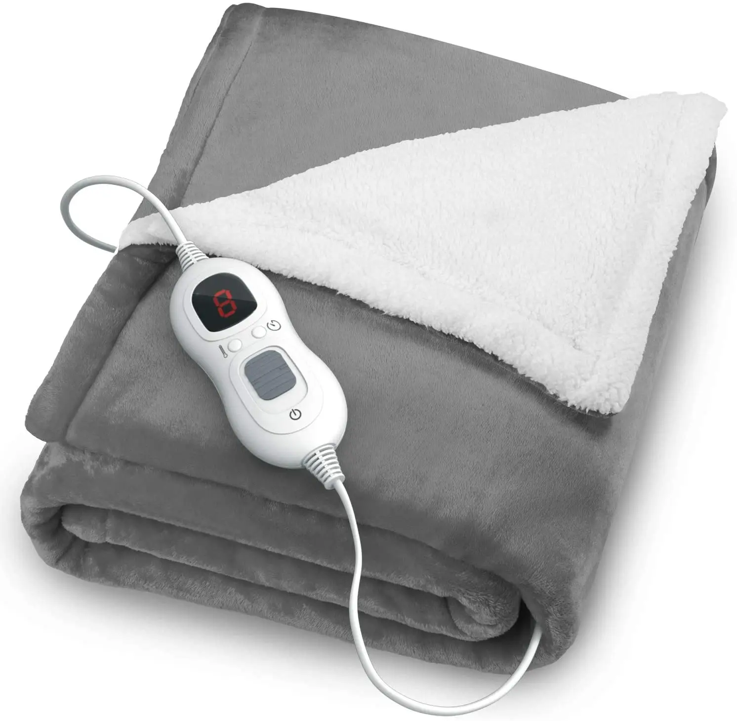 Hot sales Amazon/Ebay online heated electric throw blanket, 6 heat setting winter Electric Warming Blanket