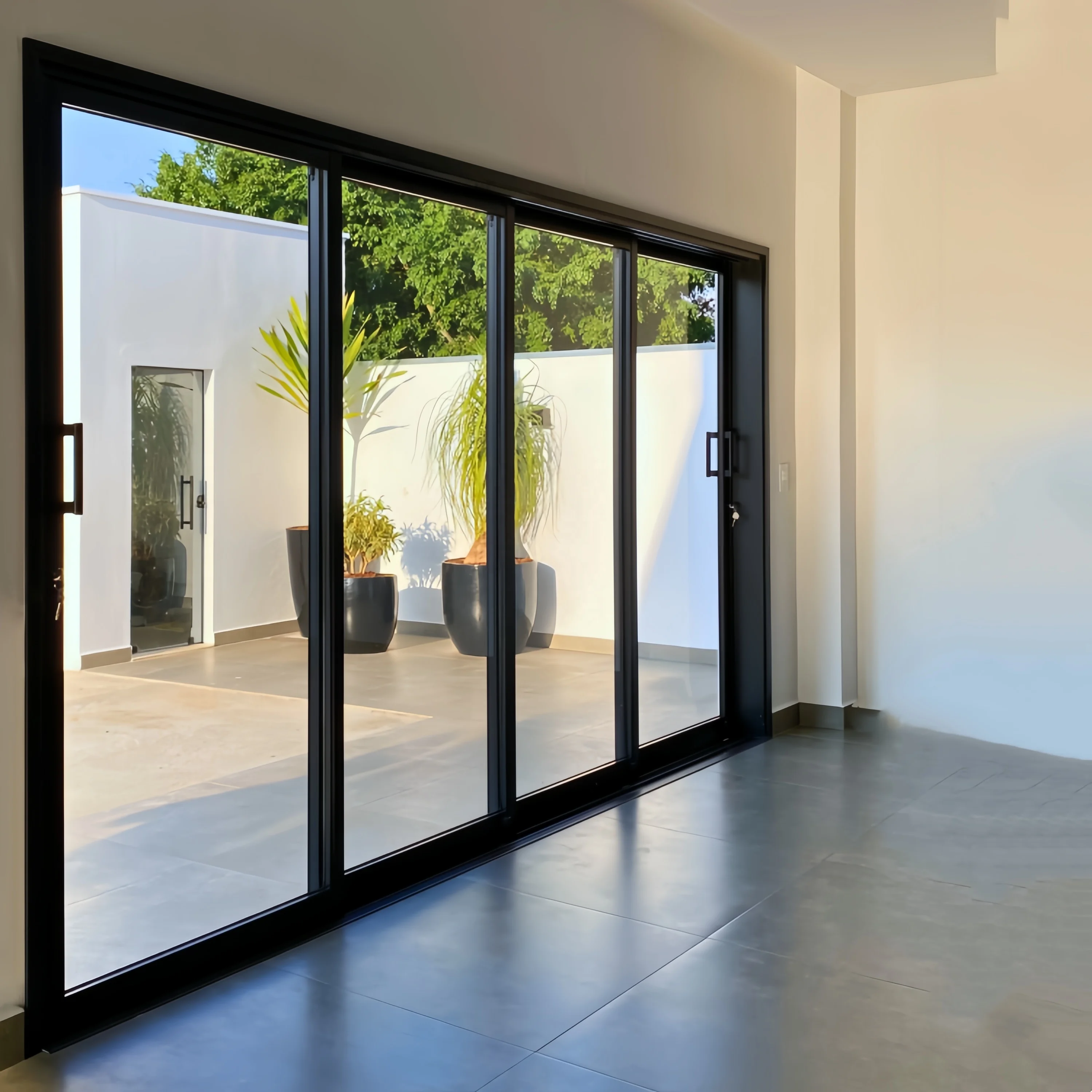 customized Sliding Door Beautiful Design Sound heat proof narrow frame Aluminium System Sliding Door for sale