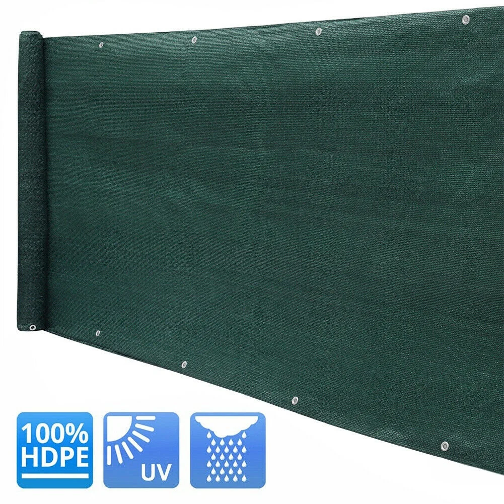 
Factory dark Green 180gsm 2mx50m PE UV taped edge plastic privacy screen for balcony and garden 