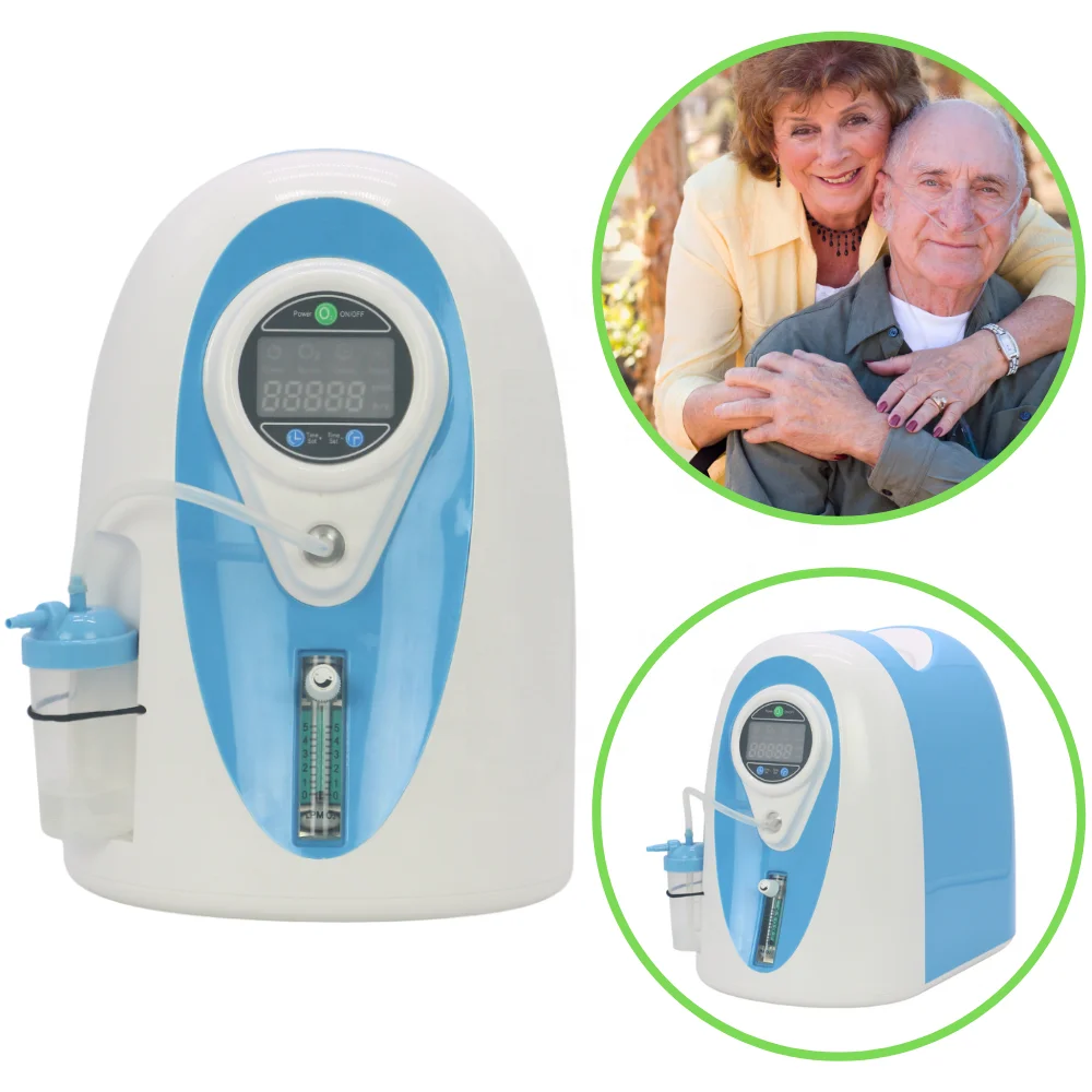HACENOR 24/7 Continuously Work 1L-3L Continuous Flow 93% High Purity Home Use Oxygen Concentrator With CPAP Machine