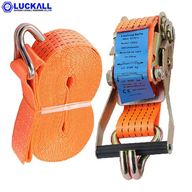 Break Strength 500~10000kg Rachet Tie Down Cargo Straps Cargo Lashing OEM Factory 3T*12M