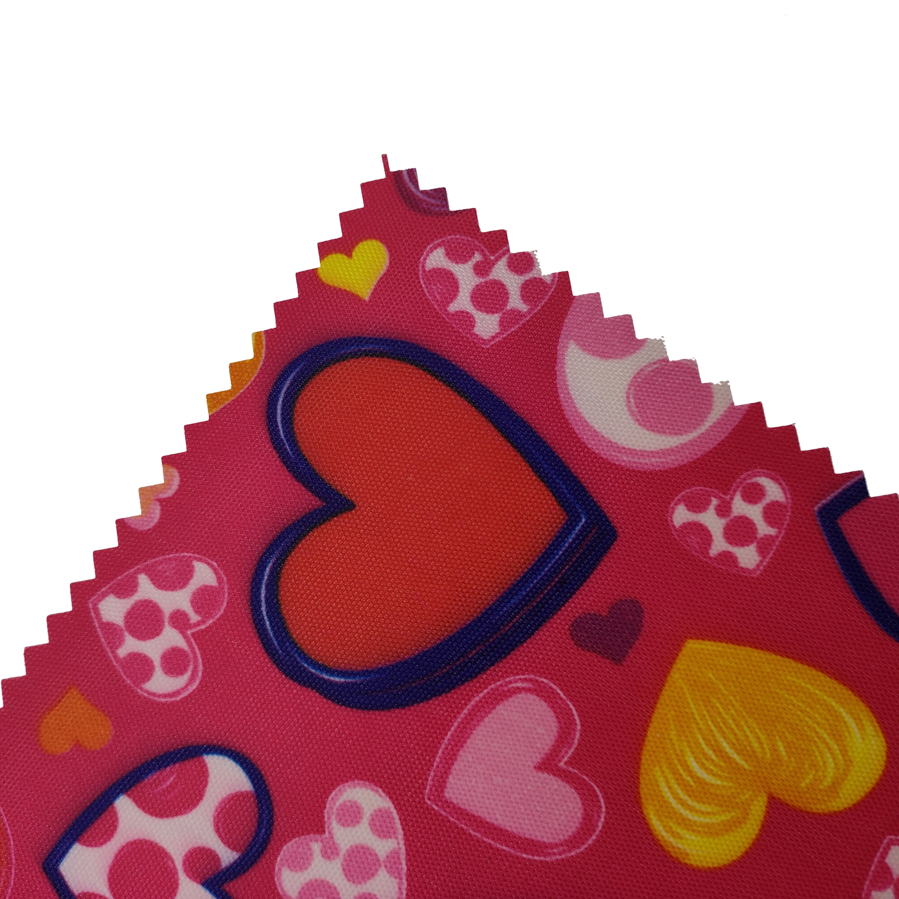 High quality 420D printed polyester Oxford fabric simple flower shaped cartoon printed waterproof coating suitable for girls