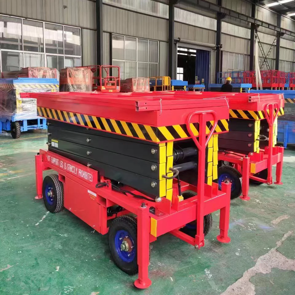 Electric Elevated Mobile Aerial Work Platform Hydraulic Automatic Scaffolding Scissor Lift
