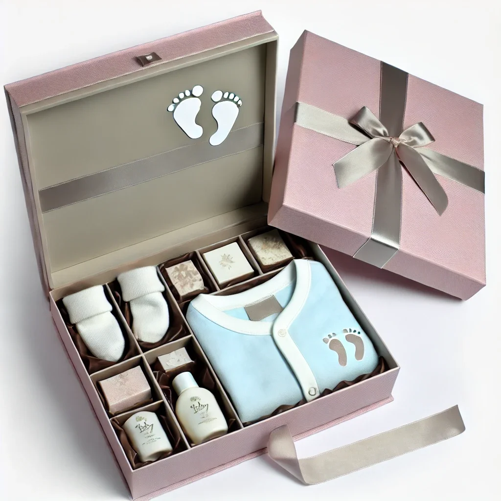 biodegradable clothes socks baby shower box decorations anniversary celebration souvenirs newborn baby gift box set paper boxes