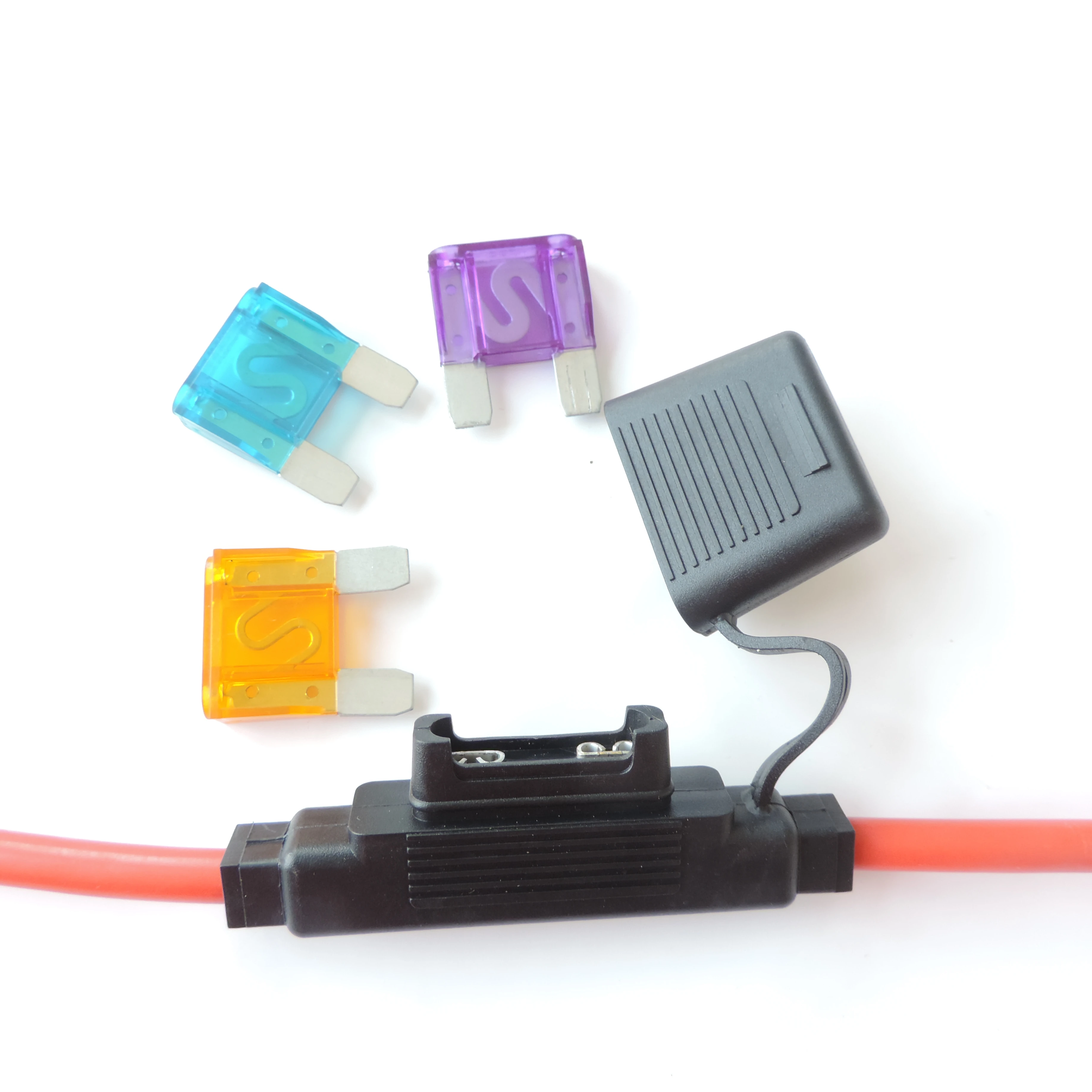 Direct Manufacturer flexible Wire Harness Cable Assembly 6 AWG Auto In Line maxi Fuse Holder for heavy duty car