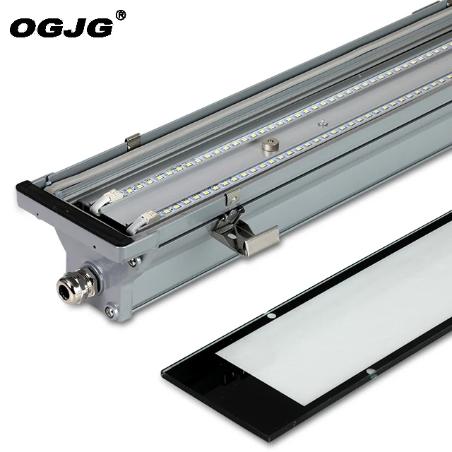 Led Triproof Light Aluminum Housing Glass Lens Waterproof Lamp linear tri-proof