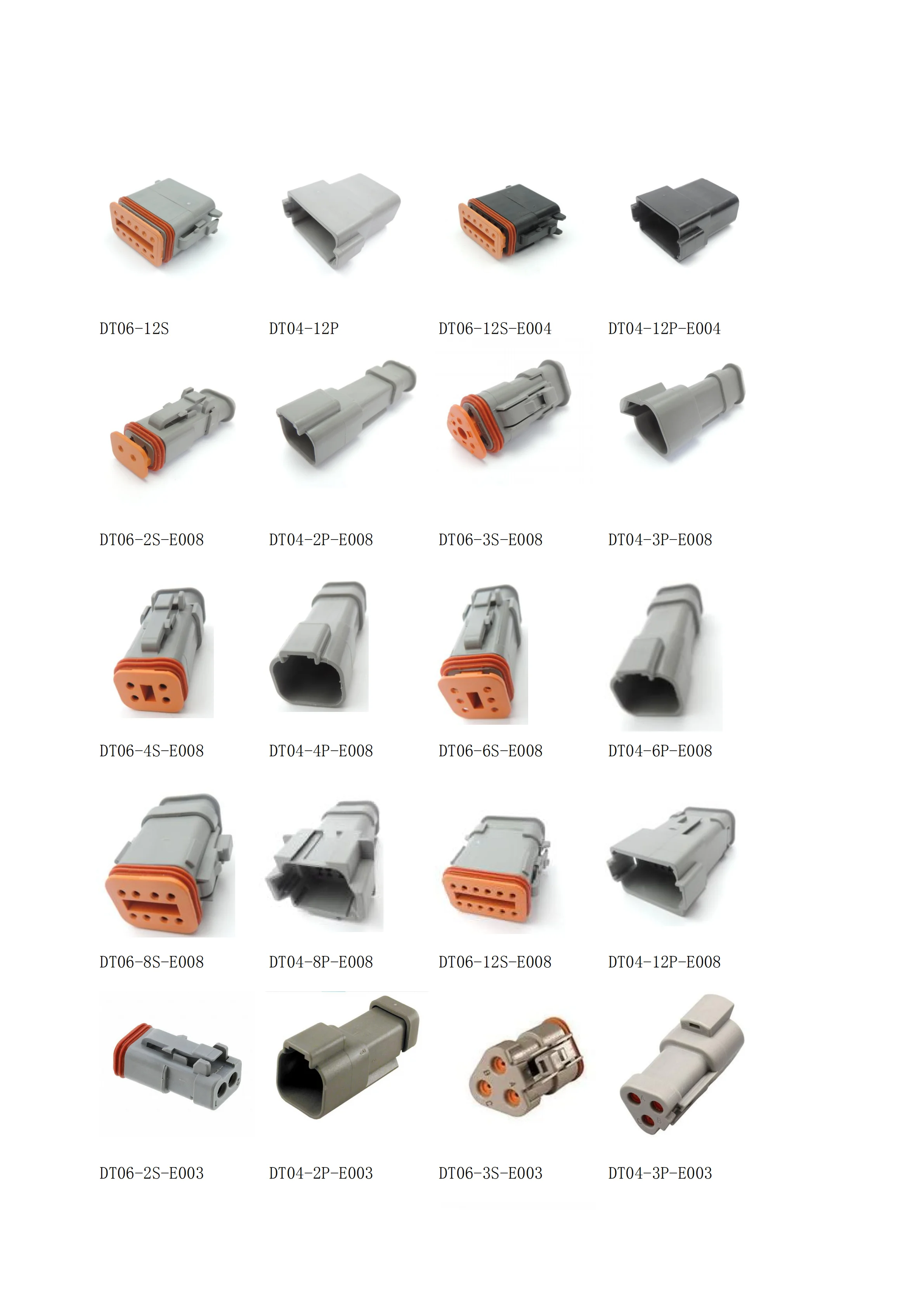 Deutsch DT Connector auto 2P 3P 4P 6P 8P 12P Automotive Waterproof Electrical Connector for Car Motor