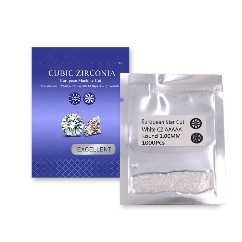 Round Diamond Shape Synthetic White CZ gems cubic zirconia stones Buyers in Sri Lanka