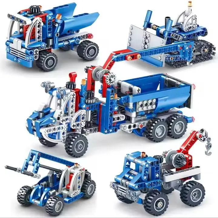 KAZI 1010 project machine 2 in 1 / 4 and 1 truck car building block toys abs building block set
