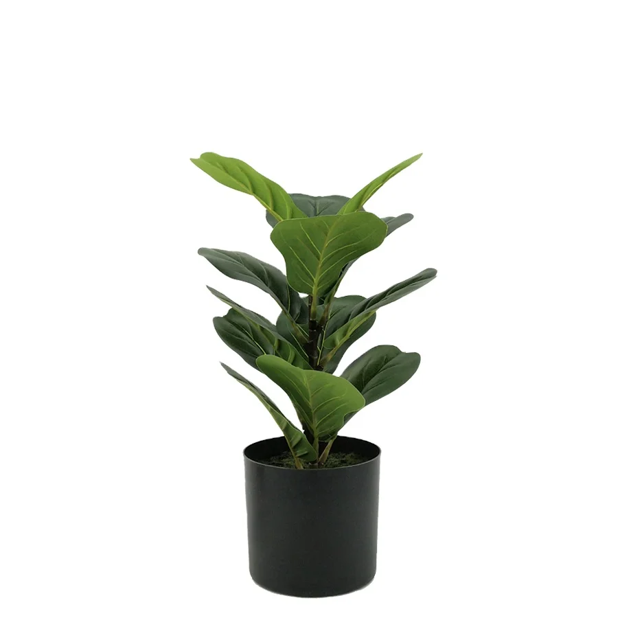 High quality artificial simulation plant plastic decoration piano leaf Banyan Tree artificial piano Banyan greenery
